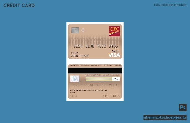 Beispielvorschau der CIBC Visa Debitkarte (Kanada)